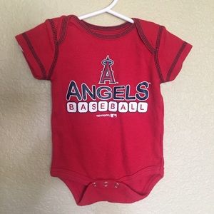Angel’s Baseball Short Sleeve Onsie